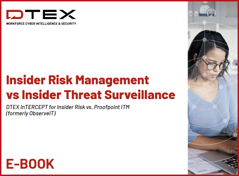 Insider risk management vs. insider threat surveillance e-book proofpoint comparison