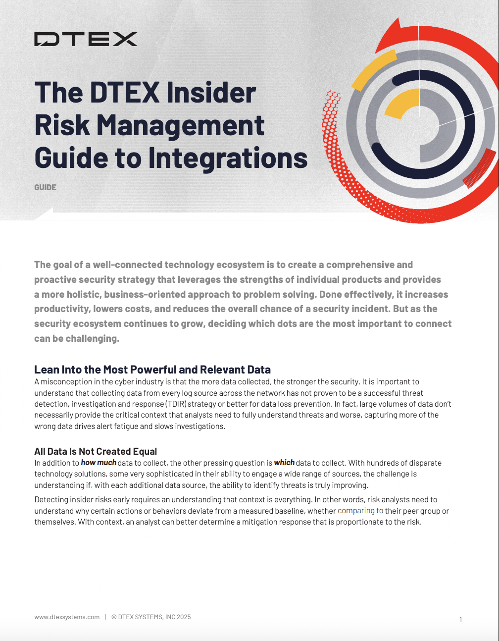 DTEX Insider Risk Management Guide to Integrations